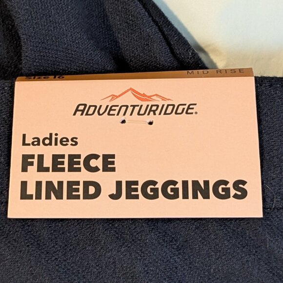 NWT Fleece Line Jeggings Dark Blue Womens Size 16 - Picture 9 of 11